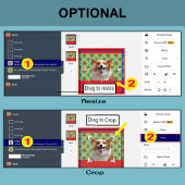 Tote Bag Concevez votre propre : Nom photo Options de coule