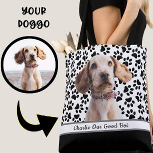 Tote Bag Concevez votre propre : Photo Empreinte de patte p