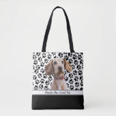 Tote Bag Concevez votre propre : Photo Empreinte de patte p (Devant)