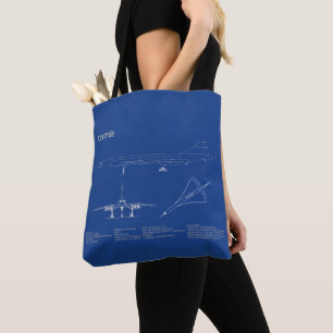 Tote Bag Concorde - Plan directeur de l'avion Plans AD