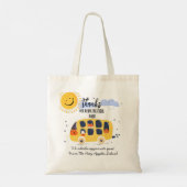 Tote Bag conducteur d'autobus scolaire merci d'aller plus l (Dos)