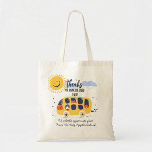 Tote Bag conducteur d'autobus scolaire merci d'aller plus l