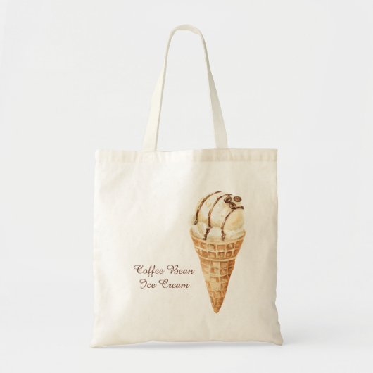 Tote Bag Cône de glace au grain de café (Devant)