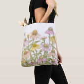 Tote Bag Coneflowers Watercolor (De près)