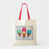 Tote Bag cônes de crème glacée (Devant)