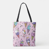 Tote Bag Cônes de crème glacée mignonne (Dos)