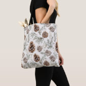 Tote Bag Cones de pin de Noël (De près)