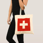 Tote Bag Confédération suisse - Drapeau de la Suisse (Devant (produit))