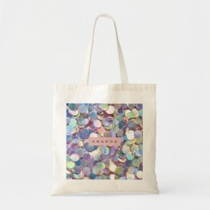 Tote Bag Confettis iridescents élégants personnalisés