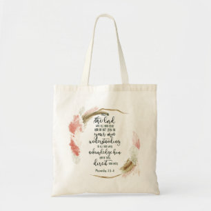 Tote Bag Confiance dans le Seigneur floral