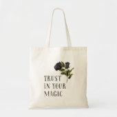 Tote Bag Confiance Dans Votre Rose Noir Magic Witchy (Devant)