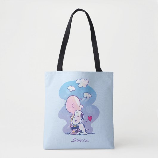 Tote Bag Confort et sécurité | Charlie & Snoopy Hug (Devant)
