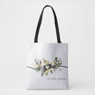 Tote Bag Connecticut État Personnalisé Maison Ville Rustiqu