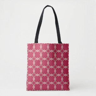 Tote Bag Connectivité nucléaire - magenta - motif continu.