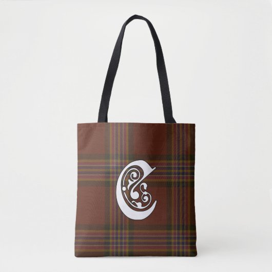 Tote Bag Conroy Clan Tartan Monogramme (Devant)