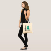 Tote Bag Conscience 5 de Cancer ovarien (Devant (modèle))