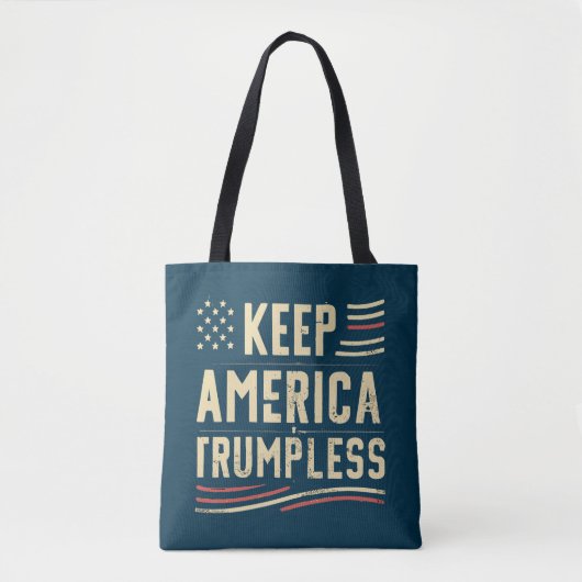 Tote Bag CONSERVER AMERICA TRUMPLESS Carte du drapeau améri (Devant)