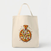 Tote Bag Conserver calme et manger pizza : Conception parfa (Devant)