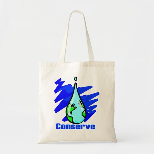 Tote Bag Conserver Eau Terre goutte d'eau (Devant)