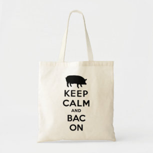 Tote Bag Conservez le calme et le lard