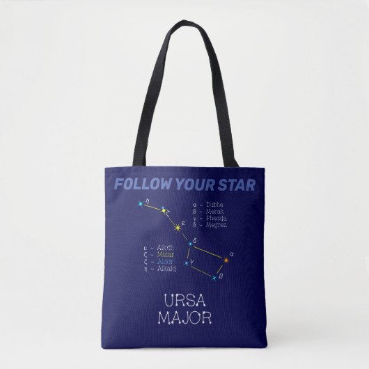 Tote Bag Constellation Ursa major (Devant)