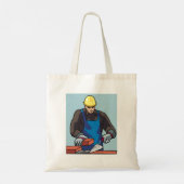 Tote Bag Constructeur de Casquette dur pour ouvrier de cons (Dos)