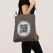 Tote Bag Contact Café moderne sans contact Scan Me Qr (De près)
