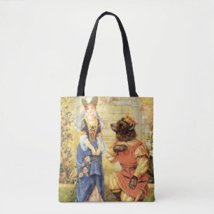 Tote Bag Conte de fées vintage, La Belle et la Bête