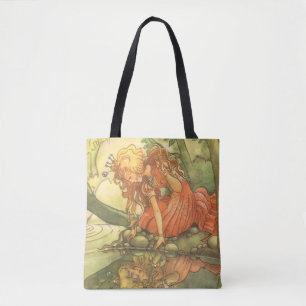 Tote Bag Conte de fées vintage, princesse du prince grenoui