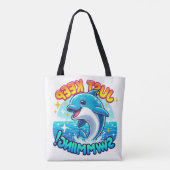 Tote Bag Continuez À Nager Dauphin (Dos)