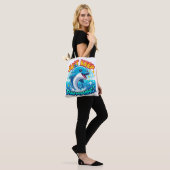 Tote Bag Continuez À Nager Dauphin (Sur le modèle)