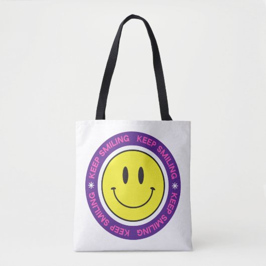 Tote Bag Continuez à sourire (Devant)