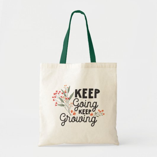 Tote Bag Continuez Continuez à Grandir Citation Positive (Devant)