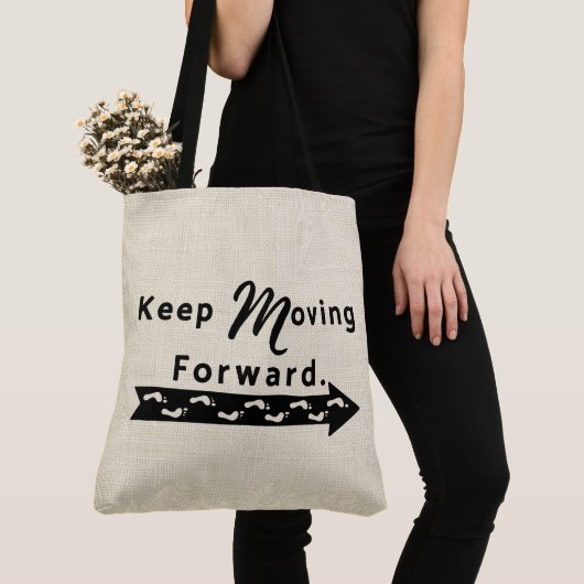 Tote Bag Continuez d'aller de l'avant (De près)