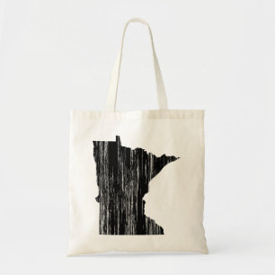 Tote Bag Contour affligé d'état du Minnesota