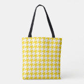 Tote Bag Contrôle de la jambe jaune et blanche (Dos)