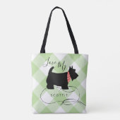 Tote Bag Contrôle noir de Buffalo de vert de chien de (Dos)