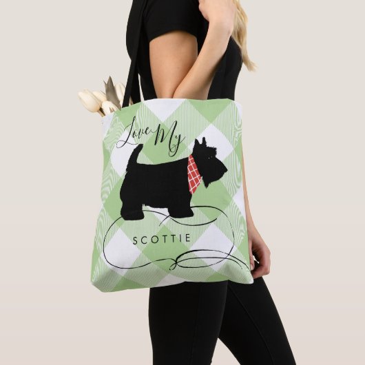 Tote Bag Contrôle noir de Buffalo de vert de chien de (De près)