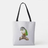 Tote Bag Conure verte à la joue (Dos)