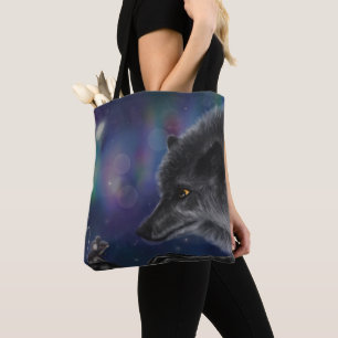 Tote Bag Conversation Whimsical : Loup et souris