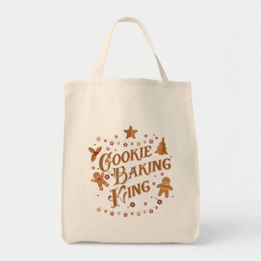 Tote Bag Cookie Baking King Holiday Design (Devant)