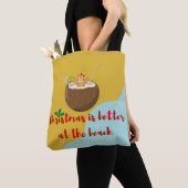 Tote Bag Cookie de Noël de plage (De près)