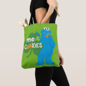 Tote Bag Cookie Monster | Amour shamrock (De près)