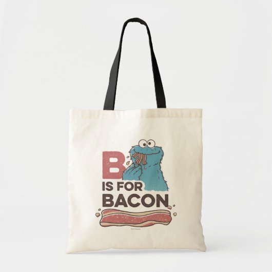 Tote Bag Cookie Monster | B est pour Bacon (Devant)