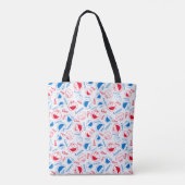 Tote Bag Cookie Monster & Elmo | Motif rouge et bleu (Dos)