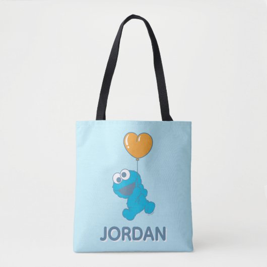 Tote Bag Cookie Monster Heart Balloon (Devant)