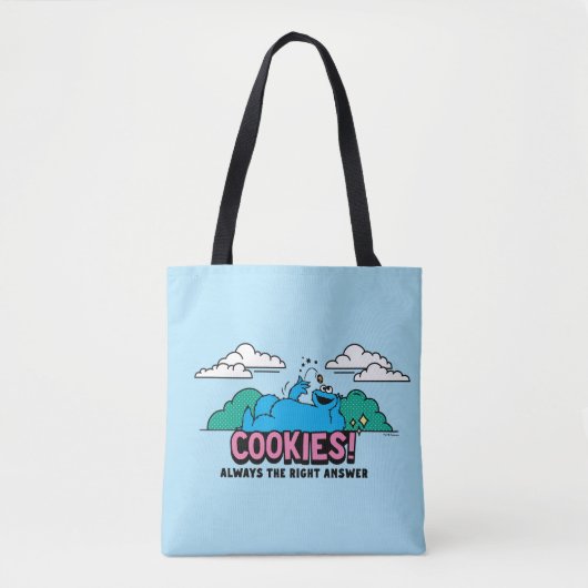 Tote Bag Cookie Monster | Les cookies sont toujours la bonn (Devant)