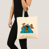 Tote Bag Cookie Monster mangeant tous les cookies (Devant (produit))