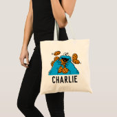 Tote Bag Cookie Monster mangeant tous les cookies (Devant (produit))