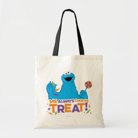 Tote Bag Cookie Monster - Moi toujours choisir friandise (Devant)